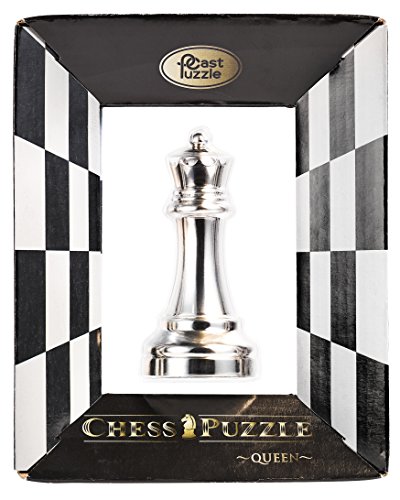 EUREKA- Juego de ajedrez Fundido Queen, Color Plata (473685)