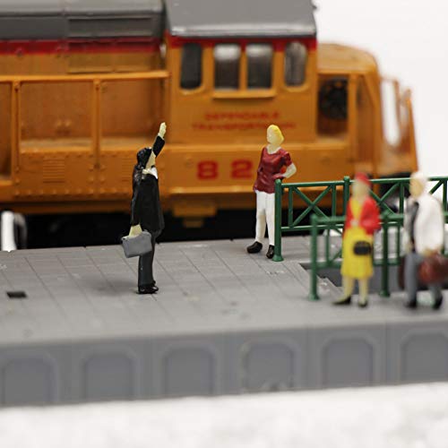 Evemodel P8712 40piezas 1:87 Escala HO Trabajadores Ferroviarios en miniatura Figuras bien pintadas con cubo y escalera Miniatura de Alto Gente Mundo Pequeño