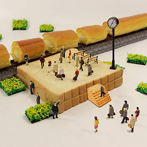 Evemodel P8712 40piezas 1:87 Escala HO Trabajadores Ferroviarios en miniatura Figuras bien pintadas con cubo y escalera Miniatura de Alto Gente Mundo Pequeño
