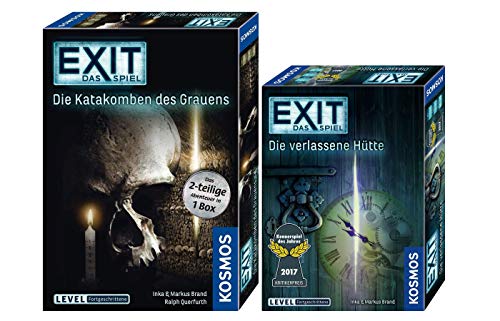 EXIT Kosmos Spiele abandonado Cabaña + Juego Kosmos – Die Catakomben des Grauens – La aventura de 2 piezas en 1 caja, nivel avanzado, juego Escape Room