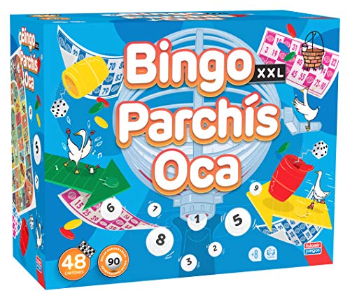 Falomir- Bingo XXL Premium + Parchis + Oca, Multicolor (31063)