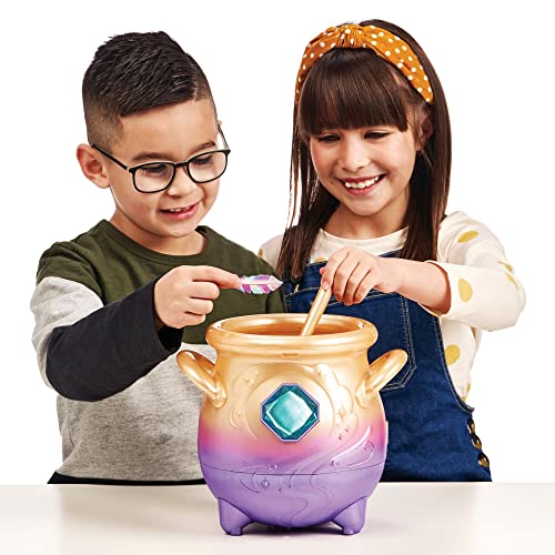 Famosa - My Magic Mixies, Peluche Color Azul, juguete interactivo de magia, con caldero de pócimas, luces efectos y sonidos, muñeco con muchos accesorios como una varita, (MGX01000)