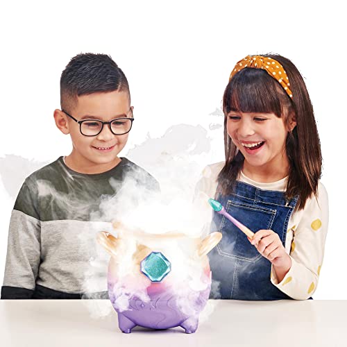 Famosa - My Magic Mixies, Peluche Color Azul, juguete interactivo de magia, con caldero de pócimas, luces efectos y sonidos, muñeco con muchos accesorios como una varita, (MGX01000)