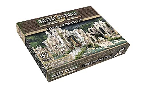 Fantasy Battle Systems Wargames Terrain - Ruined Monastery - Multi Level Tabletop War Game Board - Wargaming 40K Universe - BSTFWE007