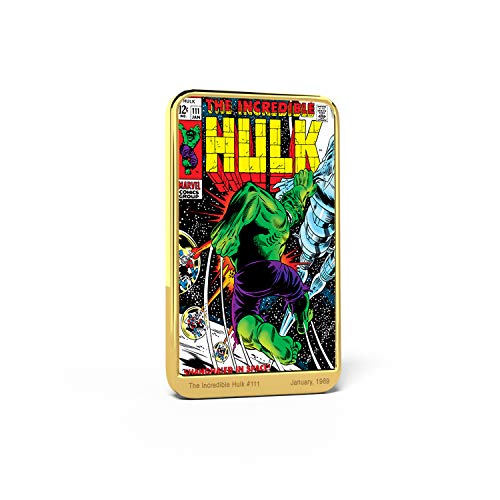 FANTASY CLUB Marvel Comics El Increíble Hulk, Lingote bañado en Oro 24 Quilates - 'Shanghaied In Space' #111