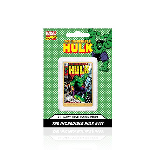 FANTASY CLUB Marvel Comics El Increíble Hulk, Lingote bañado en Oro 24 Quilates - 'Shanghaied In Space' #111