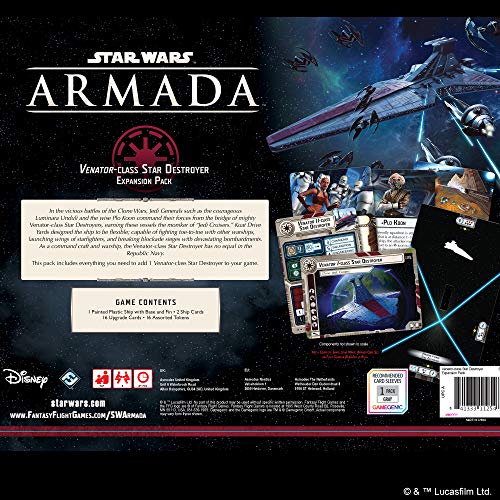 Fantasy Flight Games | Star Wars Armada: Destructor de Estrellas de Clase Venator | Juego en Miniatura | 2 Jugadores | A Partir de 14 años | Más de 45 Minutos de Tiempo de Juego