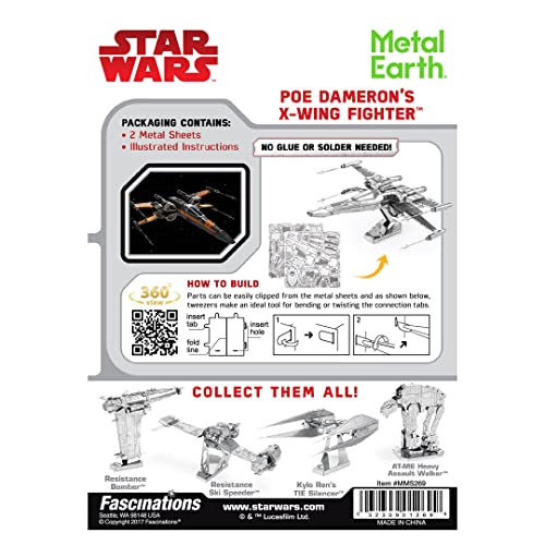Fascinaciones - Vii Star Wars: X-Wing Kit de combate modelo 3D del Fuerza despierta la tierra del metal Poe Dameron , color/modelo surtido