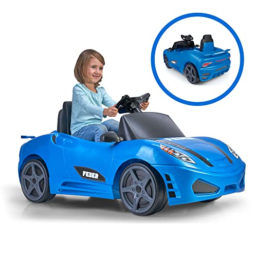 FEBER - My Hybrid Car 2x1, coche con batería de 12 voltios y coche a pedales, con 3 direcciones, cómodo, estable y seguro para los niños, a partir de 3 años de edad, Famosa (800013220)