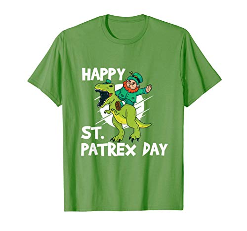 Feliz Día de San Patrix Día de San Patricio Duende Trex Camiseta