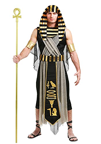 Feynman Disfraz de faraocolmo egipcio para hombre, disfraz de faraocol, de Egipto antiguo, para Halloween, carnaval, talla L