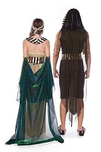 Feynman Disfraz de faraocolmo egipcio para hombre, disfraz de faraocol, de Egipto antiguo, para Halloween, carnaval, talla L