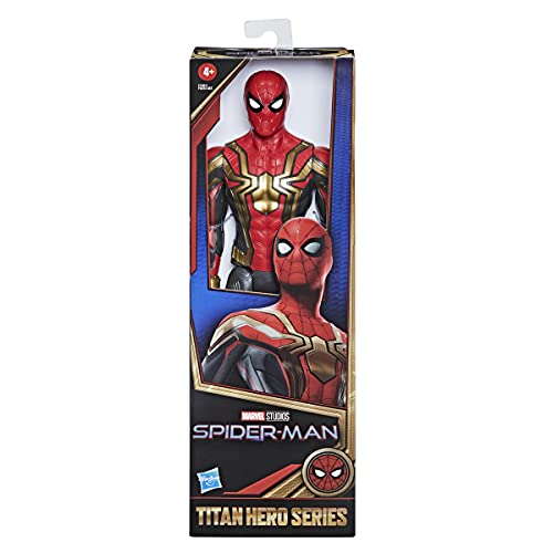 Figura de acción de Spider-Man con Traje de integración de Iron Spider de 30 cm de Marvel Spider-Man Titan Hero Series, Inspirado en la película de Spider-Man, para niños a Partir de 4 años