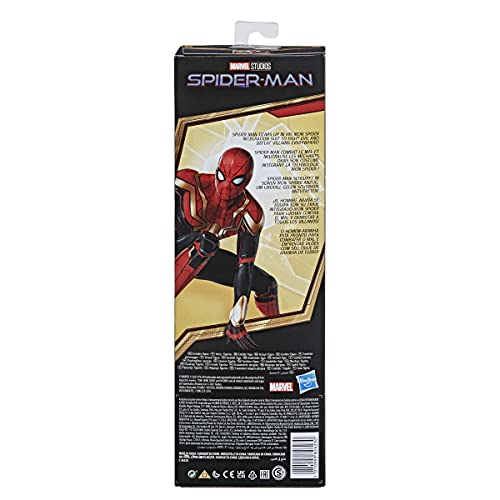 Figura de acción de Spider-Man con Traje de integración de Iron Spider de 30 cm de Marvel Spider-Man Titan Hero Series, Inspirado en la película de Spider-Man, para niños a Partir de 4 años