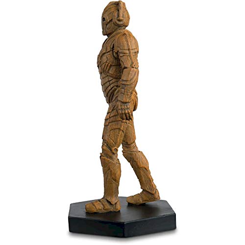 Figura de Cyberman de madera pintada a mano con licencia oficial de Merchandise Doctor Who de tamaño 1:21, figura en caja modelo #72