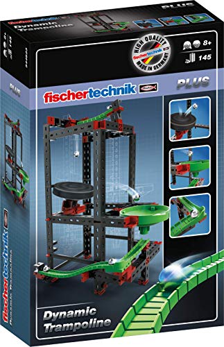 Fischertechnik Dynamic Trampoline – Juego Educativo y Divertido de Construcción de Trampolines para Circuitos de Canicas con 145 Piezas.