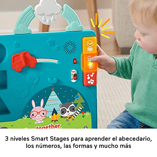 Fisher-Price Libro de historias Sienta y Levanta Juguete interactivo con luces y sonidos, regalo para bebés +6 meses (Mattel HCL17)