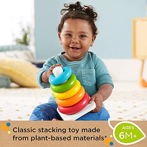 Fisher-Price Pirámide Balanceante Eco, juguete para bebé + 6 meses (Mattel GRF09)