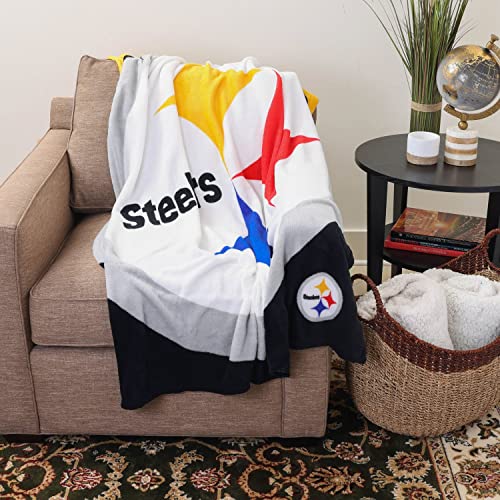 FOCO Pittsburgh Steelers Supreme Slumber - Peluche de balón de fútbol americano