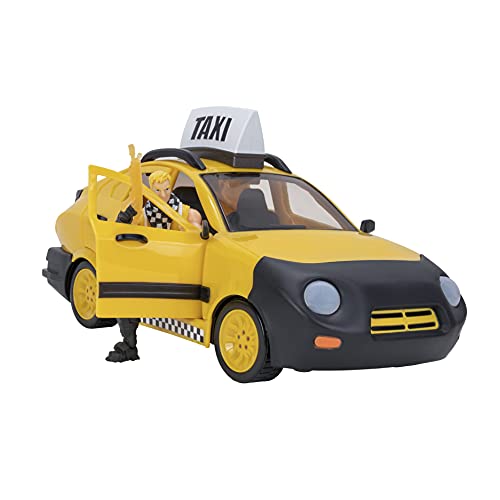 Fortnite Joy Ride Taxi Vehículo con Figura articulada de 4 Pulgadas, Multicolor (Jazwares FNT0817)