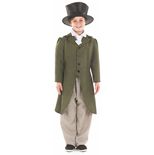 Fun Shack Disfraz de caballero victoriano para niños. Traje histórico victoriano para niños, talla L