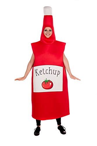 Fun Shack Disfraz Tomate Ketchup Adulto, Disfraz Carnaval Adulto Disponible en Talla Única