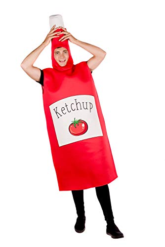 Fun Shack Disfraz Tomate Ketchup Adulto, Disfraz Carnaval Adulto Disponible en Talla Única