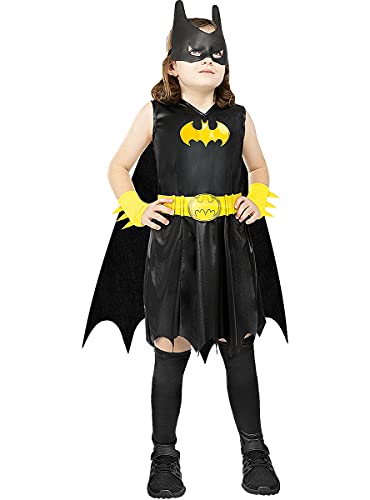 Funidelia | Disfraz Batgirl Oficial para niña Talla 5-6 años ▶ Barbara Gordon, Superhéroes, DC Comics - Color: Negro - Licencia: 100% Oficial - Divertidos Disfraces y complementos