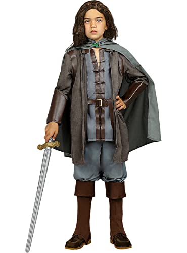 Funidelia | Disfraz de Aragorn - El Señor de los Anillos para niño ▶ Lord of the Rings - Disfraz para niños y divertidos accesorios para Fiestas, Carnaval y Halloween - Talla 10-12 años - Marrón