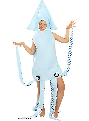Funidelia | Disfraz de calamar para hombre y mujer ▶ Animales - Disfraz para adultos y divertidos accesorios para Fiestas, Carnaval y Halloween - Talla única - Blanco