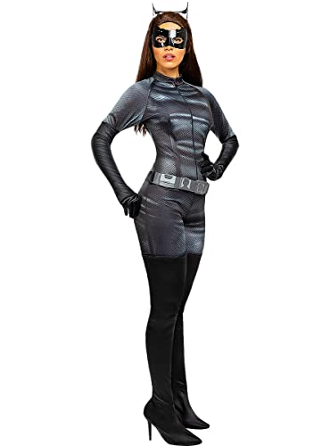 Funidelia | Disfraz de Catwoman Oficial para Mujer Talla XL ▶ Mujer Gato, Superhéroes, DC Comics, Villanos - Color: Negro - Licencia: 100% Oficial - Divertidos Disfraces y complementos