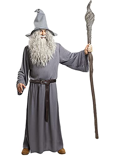 Funidelia | Disfraz de Gandalf - El Señor de los Anillos Oficial para Hombre Talla M ▶ El Señor de los Anillos, Películas & Series, El Hobbit, Magos - Color: Gris / Plateado - Licencia: 100% Oficial
