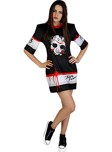 Funidelia | Disfraz de Jason Viernes 13 Hockey Oficial para Mujer Talla S ▶ Friday The 13th, Películas de Miedo, Terror - Color: Negro - Licencia: 100% Oficial