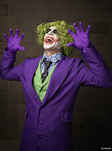Funidelia | Disfraz de Joker - El Caballero Oscuro Oficial para Hombre Talla S ▶ Superhéroes, DC Comics, Villanos - Color: Morado - Licencia: 100% Oficial