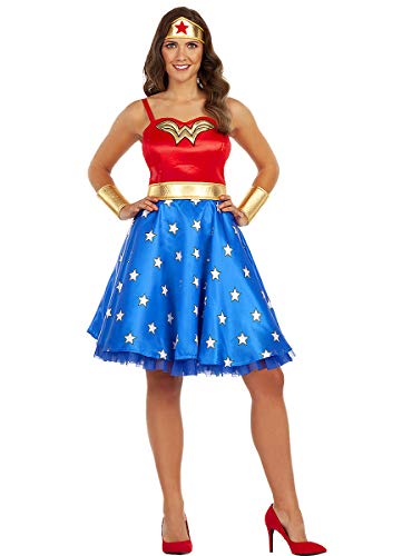 Funidelia | Disfraz de Wonder Woman clásico Oficial para Mujer Talla XL ▶ Mujer Maravilla, Superhéroes, DC Comics, Liga de la Justicia - Color: Multicolor - Licencia: 100% Oficial