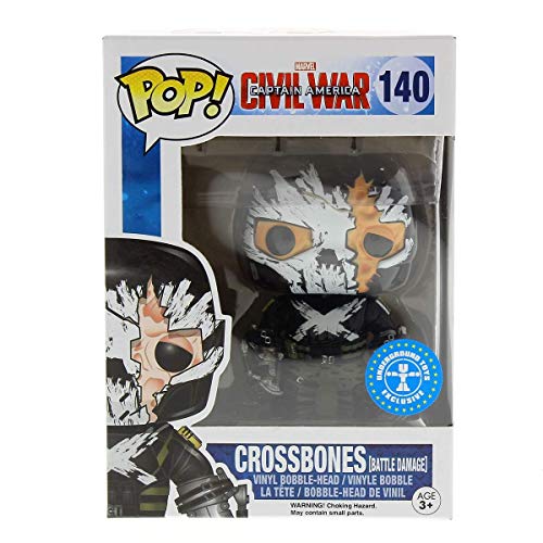 Funko - Figurine Marvel - Civil War - Crossbones Battle Damaged Exclu Pop 10cm - 0849803075279
