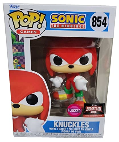Funko Juegos de Pop #854 Sonic The Hedgehog Edición Limitada Flocado Knuckles