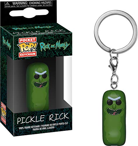 Funko Keychaim Rick & Morty Keychain Pickle Rick, Multicolor (35929), Talla Única