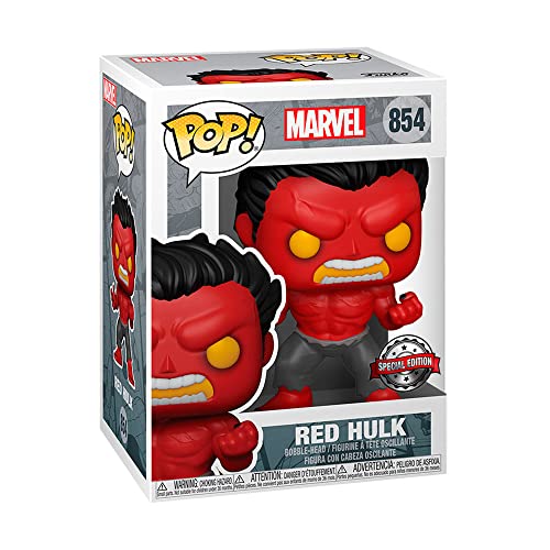 Funko POP! Marvel Red Hulk Vinyl Figur with Chase Variant - Special Edition Exclusive 854