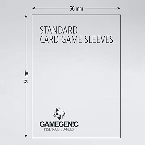 GAMEGEN!C- Matte Standard Card Game Sleeves 66x91mm (50), Color Clear (GGS10063ML)