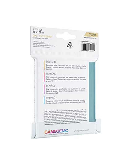 GAMEGEN!C- Prime Dixit Sleeves 81x122mm (90), Color Clear (GGS10040ML)