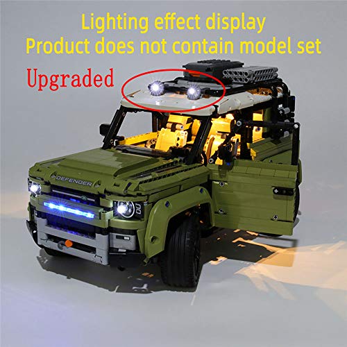 GEAMENT Kit de Luces LED para Land Rover Defender - Compatible con Lego Technic 42110 (Juego Lego no Incluido) (con Instrucciones)