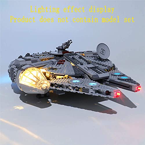GEAMENT Kit de luz LED para Halcón Milenario (Millennium Falcon) - Compatible con Lego Star Wars 75257 (Juego Lego no Incluido)