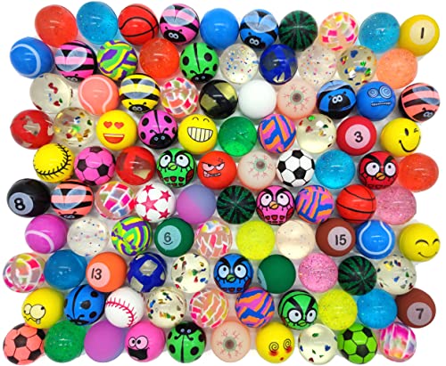 GERILEO Pack de 25/50/100 Pelotas Saltarinas para niños de 32mm - Pelotas de Goma pequeñas - Bouncy Balls - Relleno para piñatas, Bolsas de Fiesta, cumpleaños (50 Pelotas)