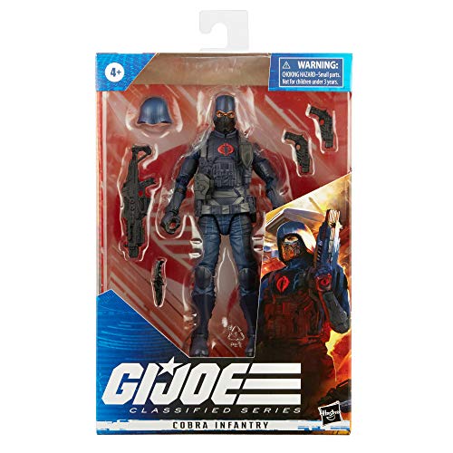 G.I. Joe Classified Series Cobra Infantería Figura de acción 24 Juguete Coleccionable Premium con Accesorios Escala de 6 Pulgadas con Paquete Personalizado Arte