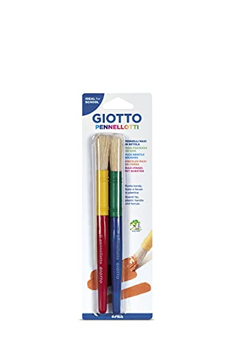 Giotto- Pack de 2 Pinceles para Pintura, Multicolor (Fila 027200)