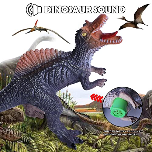 GizmoVine Dinosaurios Juguetes para NiñOs y NiñAs de 2 AñOs en Adelante,4 Piezas de Gran TamañO 28-35 Cm Figuras de Animales Juguetes Educativos para BebéS Animales Juguetes Regalos con Sonido