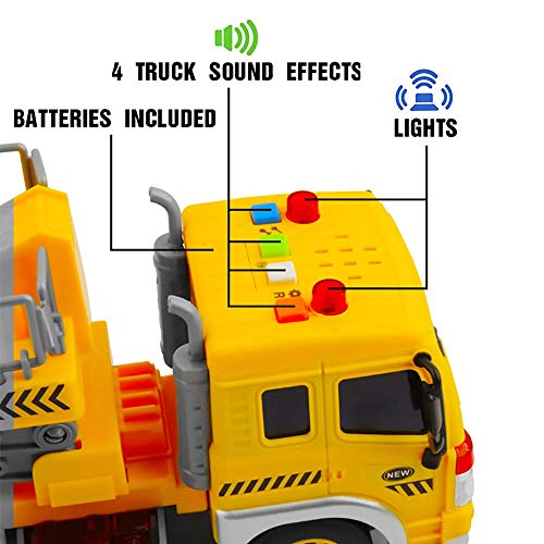 GizmoVine Vehículo de Construcciones Juguete, 2 Piezas Excavadora Tractor con Luces y Sonidos, Educativos Regalos para Niños Grils 3 4 5 6 Años