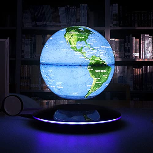 Globo Flotante de Levitación Magnética JOWHOL - Rotación del Mapa del Mundo con Luces LED para la Educación Enseñanza Inicio Oficina de Decoración de Escritorio Regalo de Cumpleaños