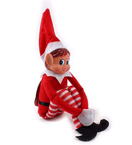 GLOW Wholesale- Divertida y juguetón Figura de Elfos comportándose Mal con Cuerpo Suave y Cara de Vinilo, Color Rosso (13452)